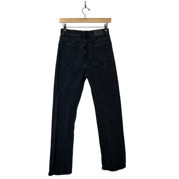 Madewell The ’90s Straight Jeans Womens 26 Black High Rise Stretch Clean Girl - Picture 6 of 9